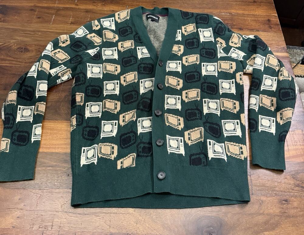 Bonobos Vintage Television Men’s Cardigan size Medium